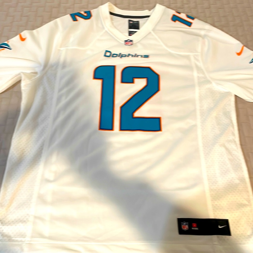 Miami Dolphins nike jersey white with orange /turquoise Bob Griese #12 On Field